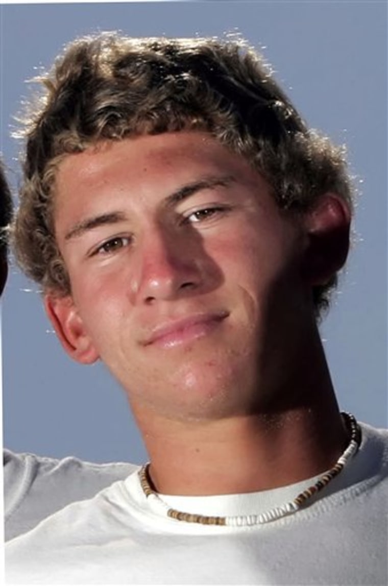 In this July 6, 2007 photo, Lucas Ransom, is seen in Murrieta, Calif., Ramsom was killed in a shark attack Friday, Oct. 22, 2010, while boogie-boarding at Vanderberg Air Force near Lompoc Calif. (AP Photo/The Press-Enterprise, Frank Bellino) NO SALES; MAGS OUT; MANDATORY CREDIT